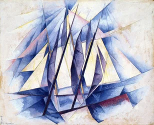 Żaglówki, 1919 (tempera na panelu)